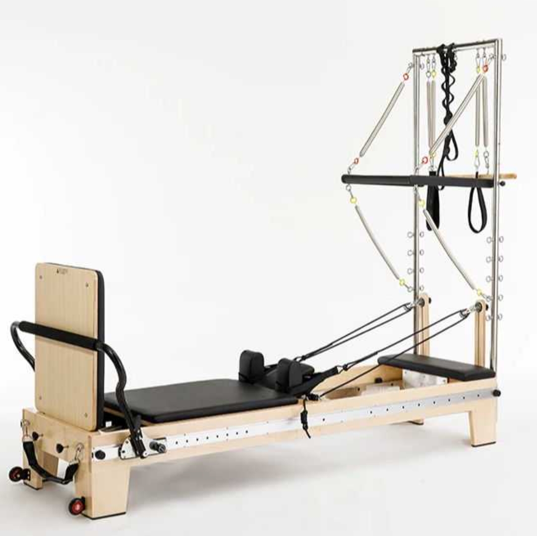 Wooden Pilates Reformer with Infinite Adjustable Footbar 